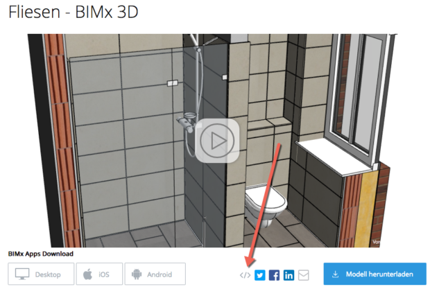 BIMx auf der eigenen Website